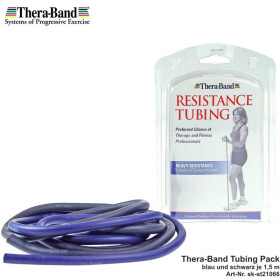 Thera-Band Pack Tubes, schwer (blau und schwarz) je 1,5m