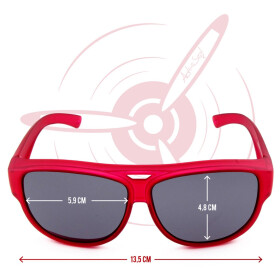 ActiveSol Überzieh-Sonnenbrille El Aviador rot