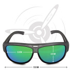 ActiveSol Überzieh-Sonnenbrille El Aviador grau/verspiegelt
