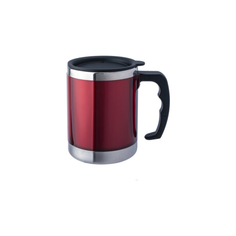 BasicNature Edelstahl Thermobecher Mug feuerrot 0,42 L