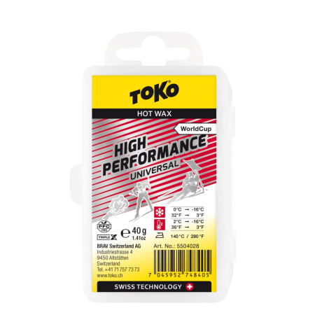 TOKO Hot Wax High Performance Red Wachs, 40 g