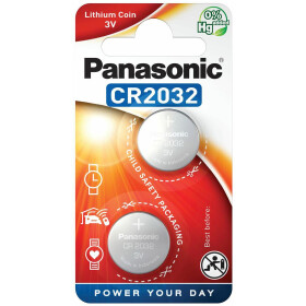 Panasonic Knopfbatterie Lithium,CR 2032 2 Stück