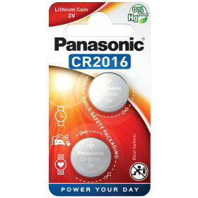 Panasonic Knopfbatterie Lithium,CR 2016 2 Stück