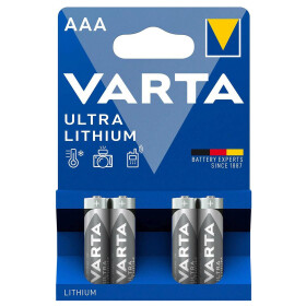 Varta Batterie Ultra Lithium,AAA / Micro 4 Stück