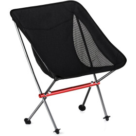BasicNature Travelchair Ultralight Low Rest, schwarz