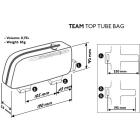 PRO Oberrohrtasche Discover Team 0,7 l