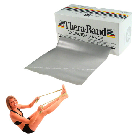 Thera-Band Übungsband 5,50 m x 12,8 cm super stark, silber