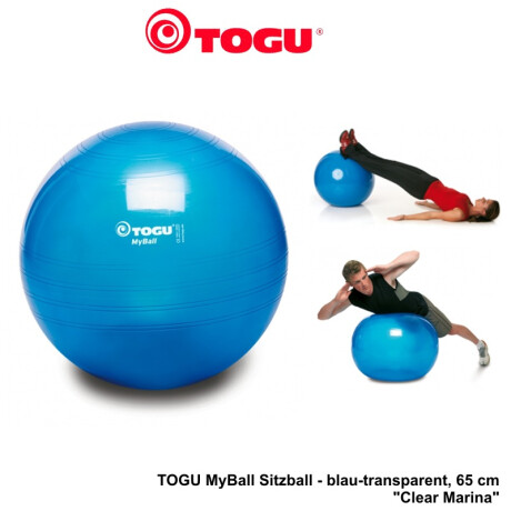 TOGU MyBall Sitzball - blau-transparent, 65 cm